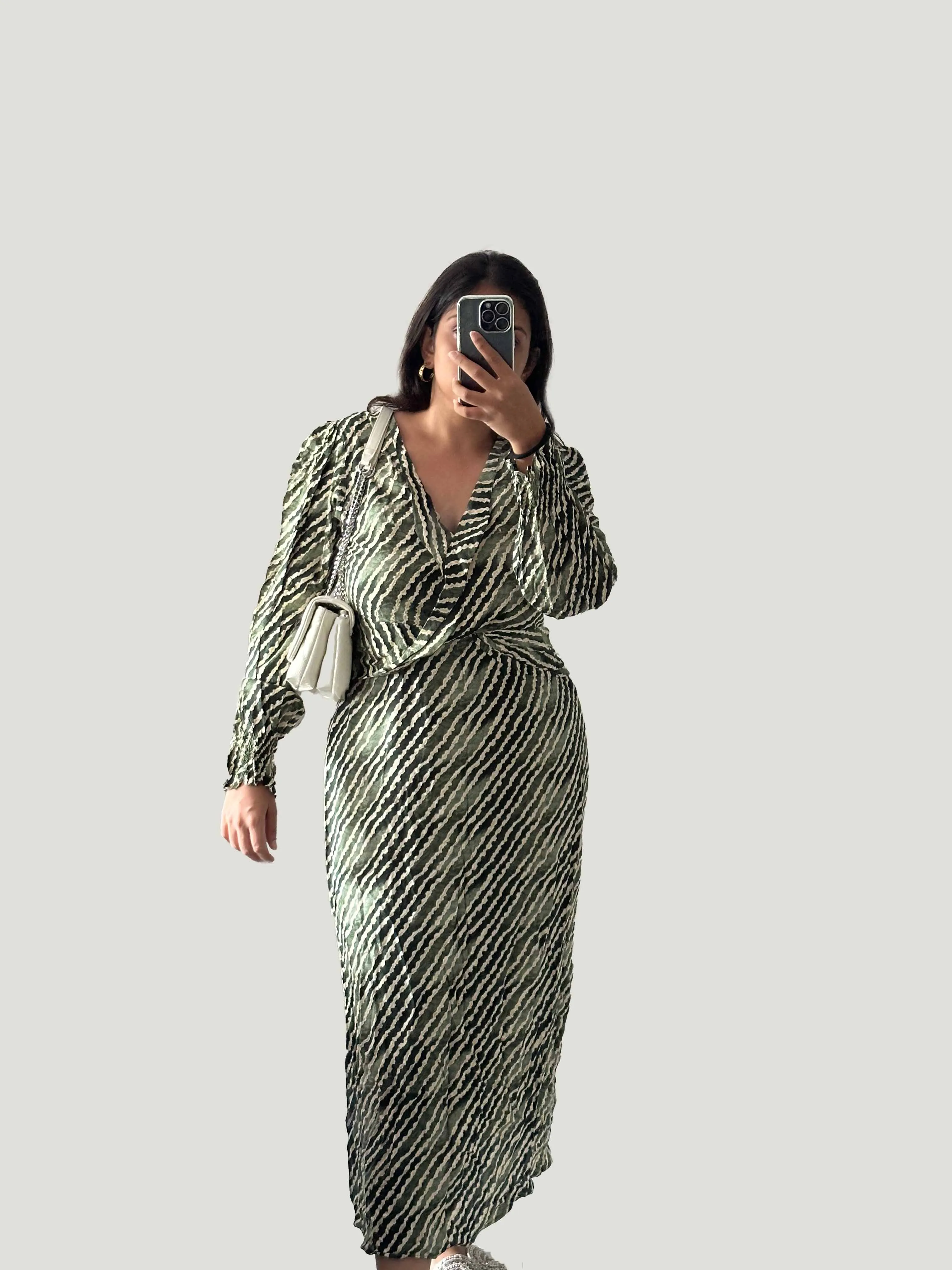 STRIPED LONG DRESS - PURPLE