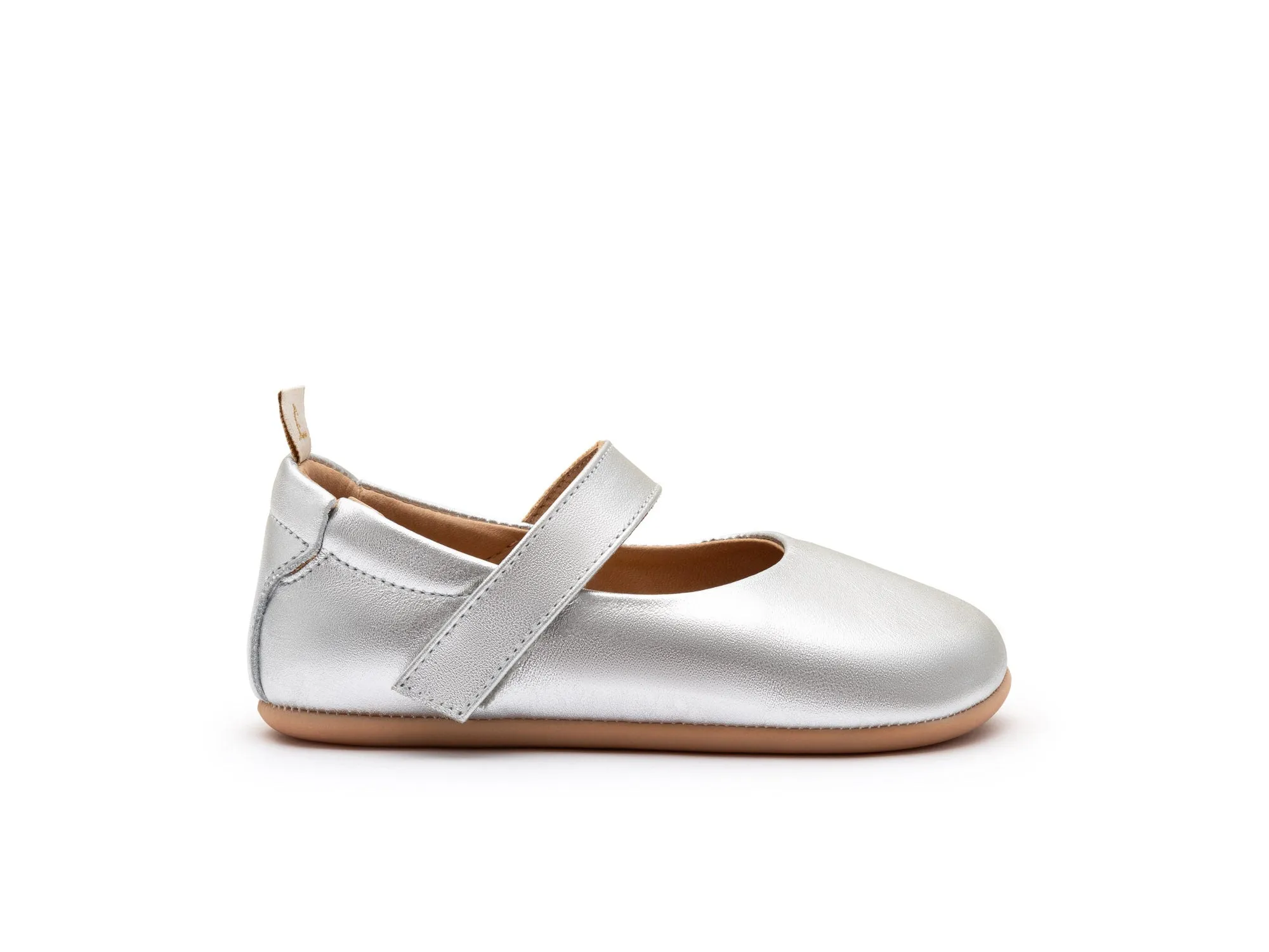 Tip Toey Joey Girl's Dolly Mary Jane Shoes - Sterling Silver