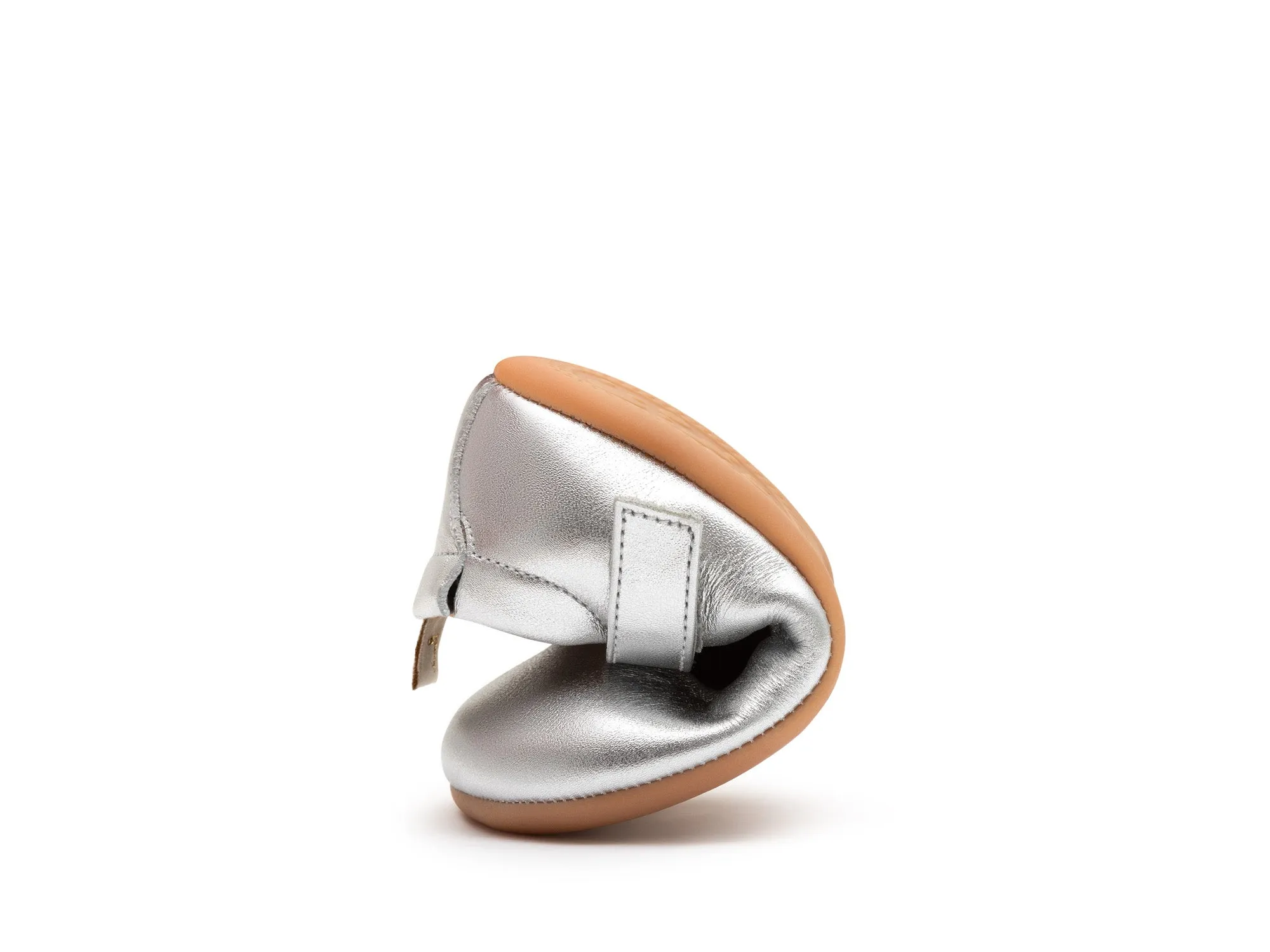 Tip Toey Joey Girl's Dolly Mary Jane Shoes - Sterling Silver