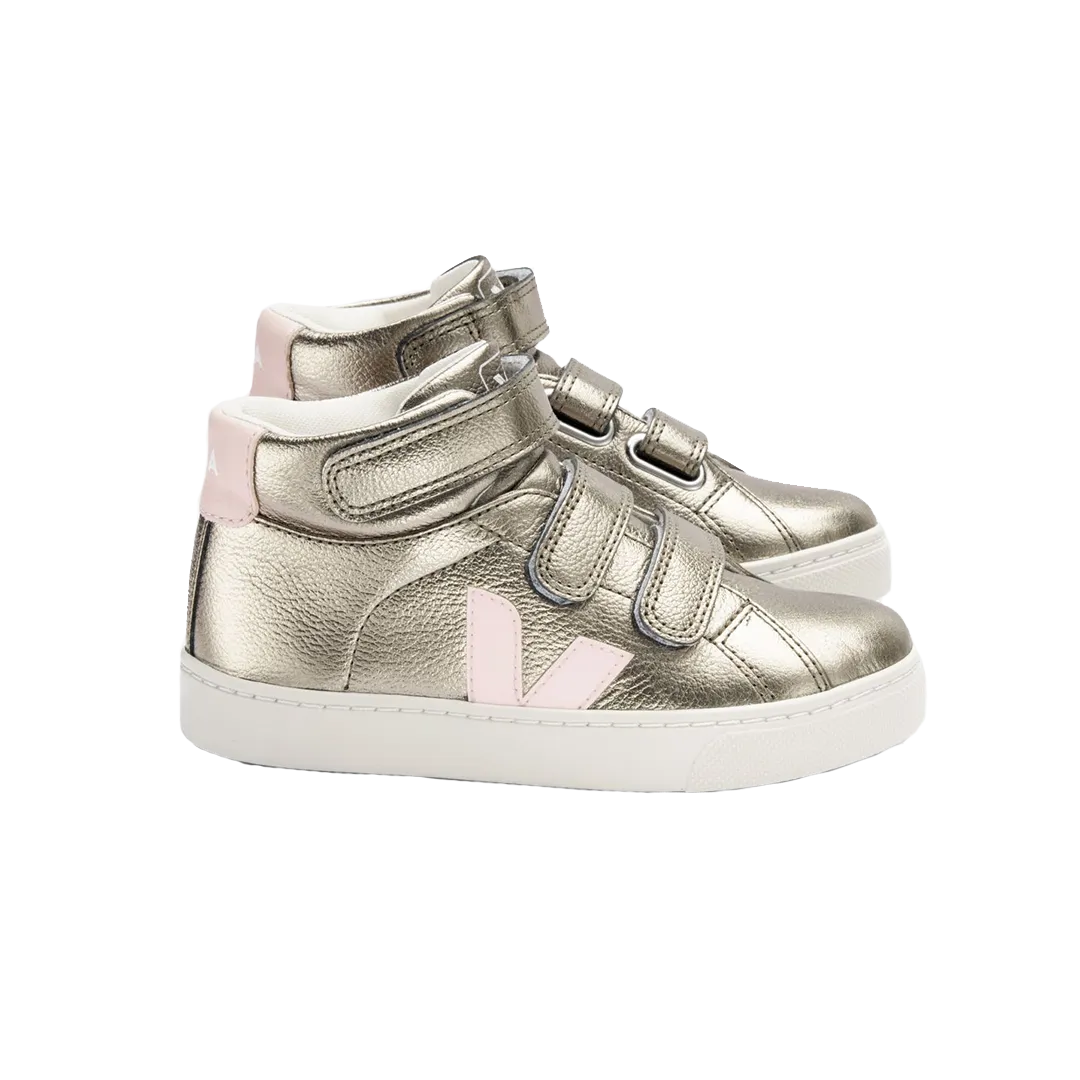 Veja Esplar Mid Velcro Leather Shoes - Bronze Petale
