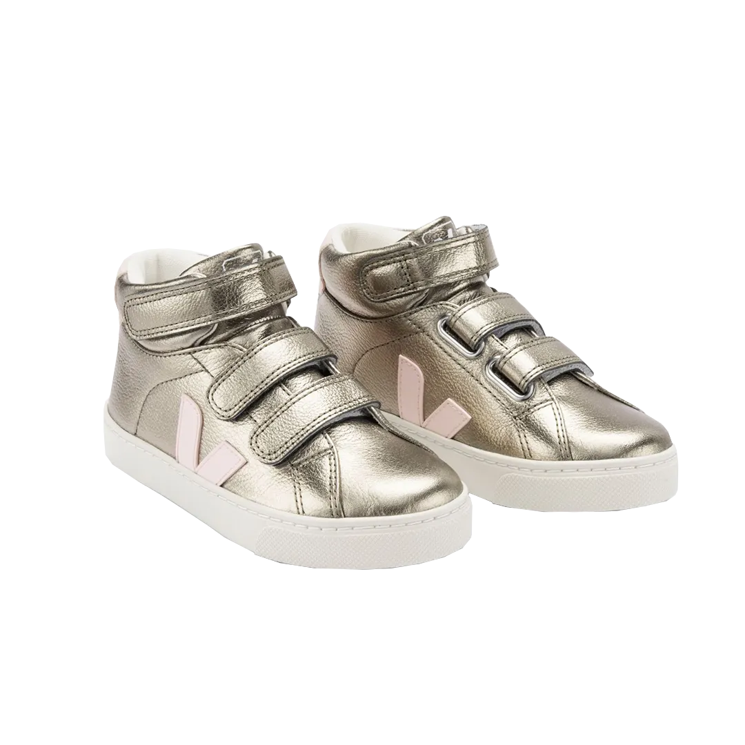 Veja Esplar Mid Velcro Leather Shoes - Bronze Petale