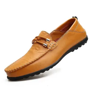 Zedmax Fashion Leather Relaxed-Fit Casual Loafers