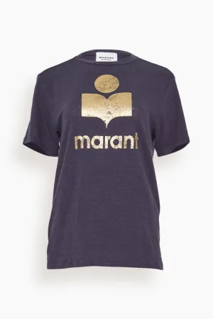 Zewel T-Shirt in Faded Night/Gold